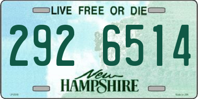 NH license plate 2926514