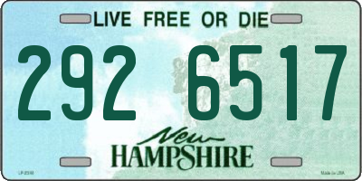 NH license plate 2926517