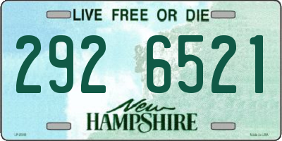 NH license plate 2926521