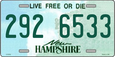 NH license plate 2926533