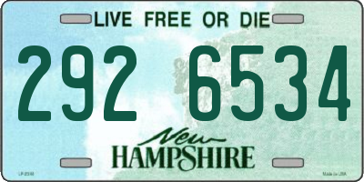 NH license plate 2926534