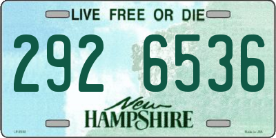 NH license plate 2926536