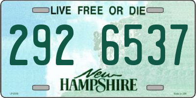 NH license plate 2926537