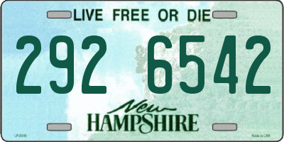 NH license plate 2926542