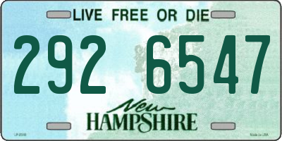 NH license plate 2926547