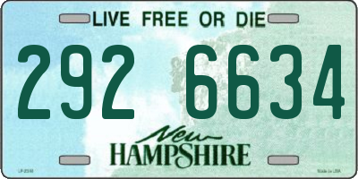NH license plate 2926634