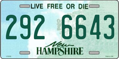 NH license plate 2926643