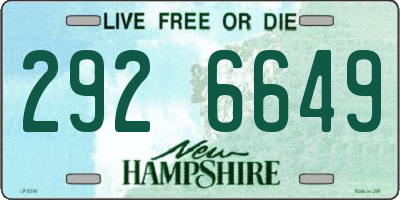 NH license plate 2926649