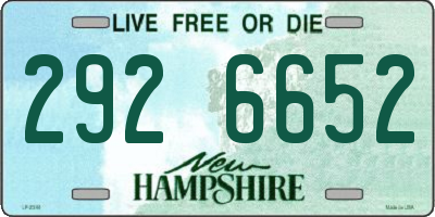 NH license plate 2926652