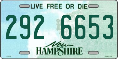 NH license plate 2926653