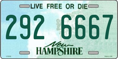 NH license plate 2926667