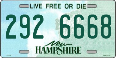 NH license plate 2926668