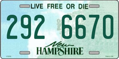 NH license plate 2926670