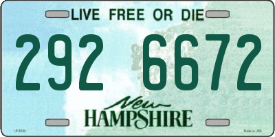 NH license plate 2926672