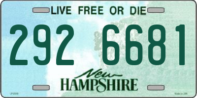 NH license plate 2926681