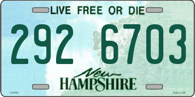 NH license plate 2926703