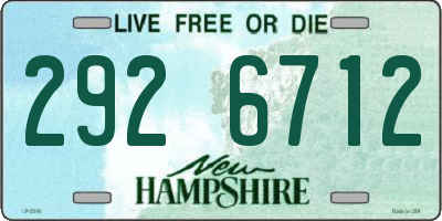 NH license plate 2926712