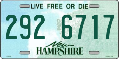 NH license plate 2926717