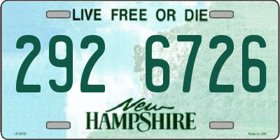 NH license plate 2926726