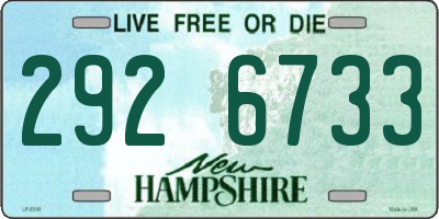 NH license plate 2926733