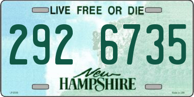 NH license plate 2926735