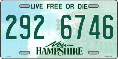 NH license plate 2926746