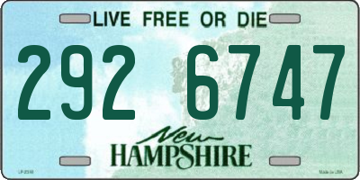 NH license plate 2926747