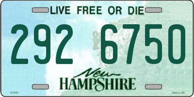 NH license plate 2926750