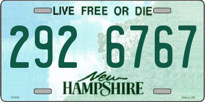 NH license plate 2926767
