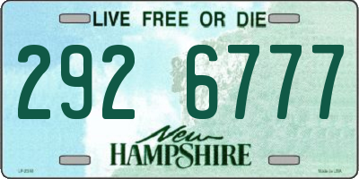 NH license plate 2926777