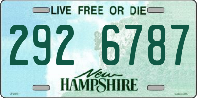 NH license plate 2926787