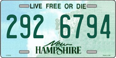 NH license plate 2926794