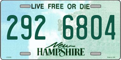 NH license plate 2926804