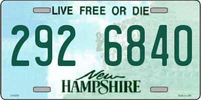 NH license plate 2926840