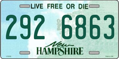 NH license plate 2926863