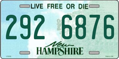 NH license plate 2926876