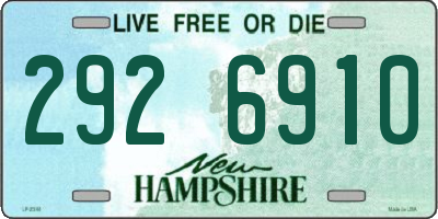 NH license plate 2926910