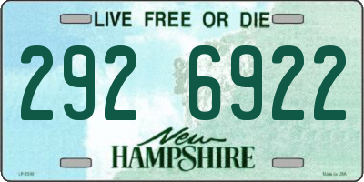 NH license plate 2926922