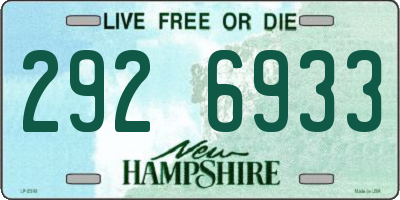 NH license plate 2926933