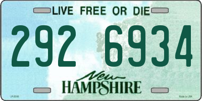 NH license plate 2926934