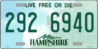 NH license plate 2926940