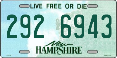 NH license plate 2926943
