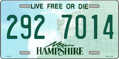 NH license plate 2927014