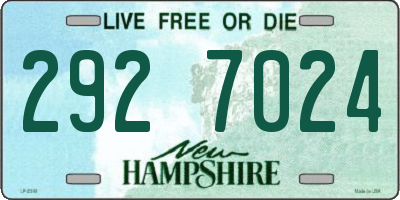 NH license plate 2927024