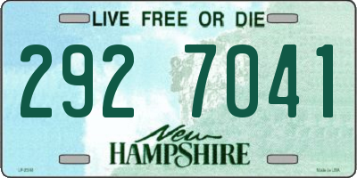 NH license plate 2927041