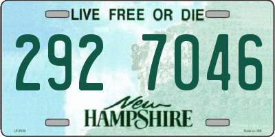 NH license plate 2927046