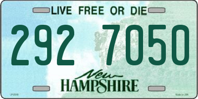 NH license plate 2927050