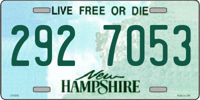 NH license plate 2927053