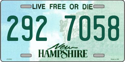 NH license plate 2927058
