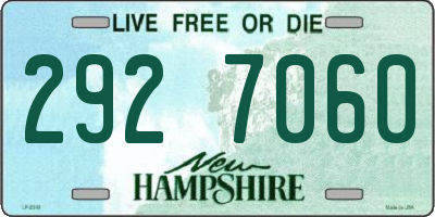 NH license plate 2927060
